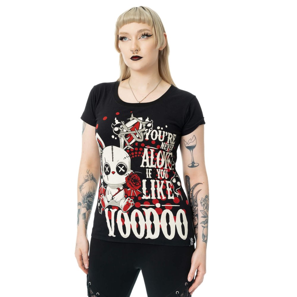 Cupcake Cult - Ritual Bunny Dames Tshirt - Zwart